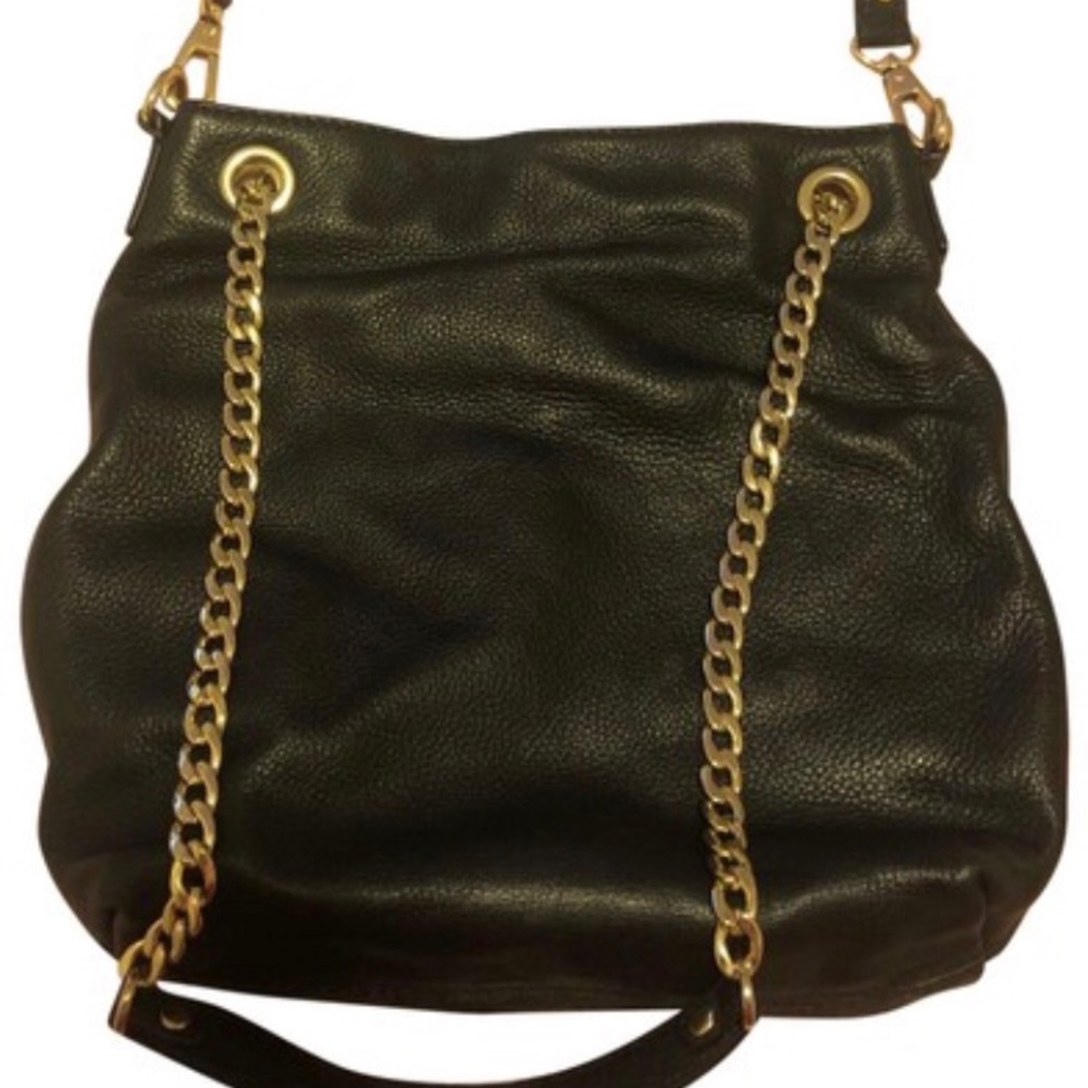 Michael Kors Black Leather Crossbody Satchel